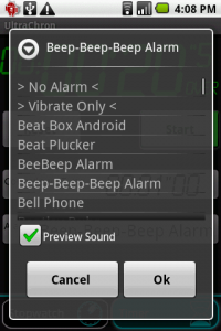 Select a alarm sound